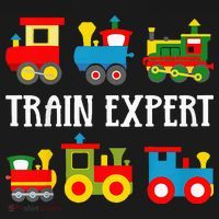 Trains Funny Boy Train Expert USA-Made Doggie Bandana thumb 2