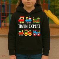 Trains Funny Boy Train Expert Kids Hoodie thumb 3