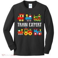 Trains Funny Boy Train Expert Kids Long Sleeve Shirt thumb 0