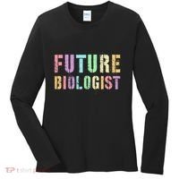 Tiny Future Biologist In Training Life Sciences Bio Women's Long Sleeve Shirt thumb 0