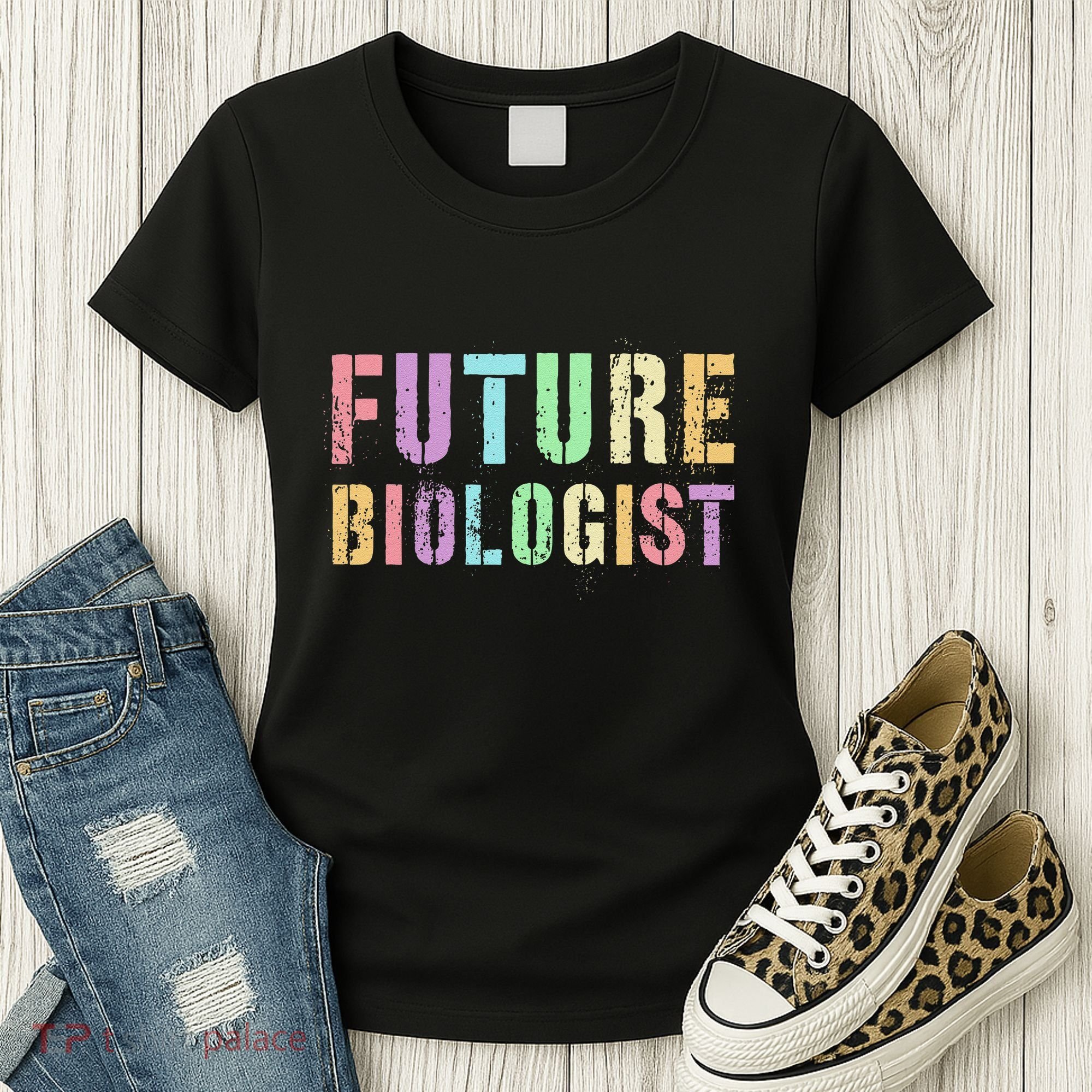 Tiny Future Biologist In Training Life Sciences Bio Women's T-Shirt