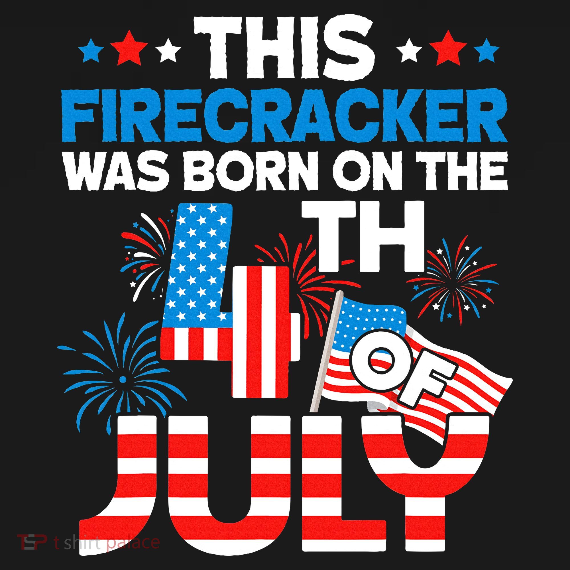 This Firecracker Born On 4th Of July Patriotic Birthday Mousepad
