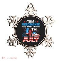 This Firecracker Born On 4th Of July Patriotic Birthday Ornament thumb 0