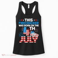 This Firecracker Born On 4th Of July Patriotic Birthday Women's Tank Top thumb 0