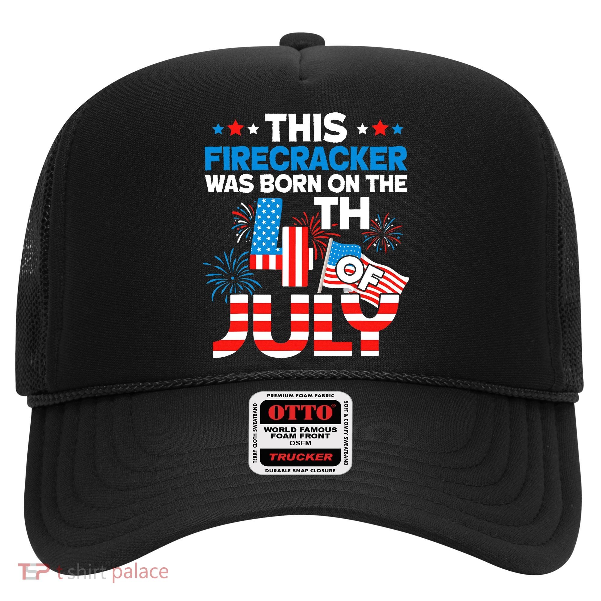 This Firecracker Born On 4th Of July Patriotic Birthday Hat