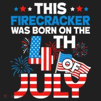 This Firecracker Born On 4th Of July Patriotic Birthday Hat thumb 2