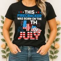 This Firecracker Born On 4th Of July Patriotic Birthday Women's T-Shirt thumb 2
