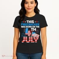 This Firecracker Born On 4th Of July Patriotic Birthday Women's T-Shirt thumb 4