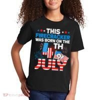 This Firecracker Born On 4th Of July Patriotic Birthday Kids T-Shirt thumb 2