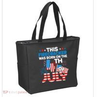 This Firecracker Born On 4th Of July Patriotic Birthday Tote Bag thumb 2