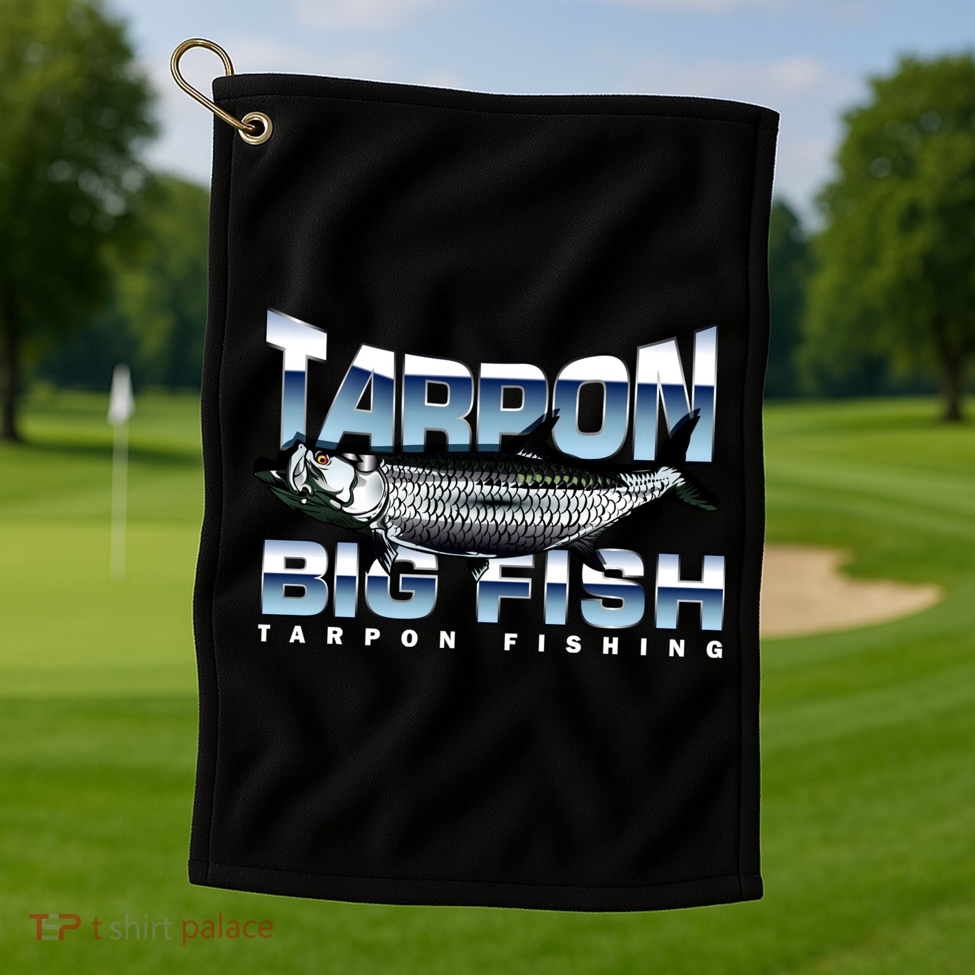 Tarpon Fishing Big Fish Golf Towel