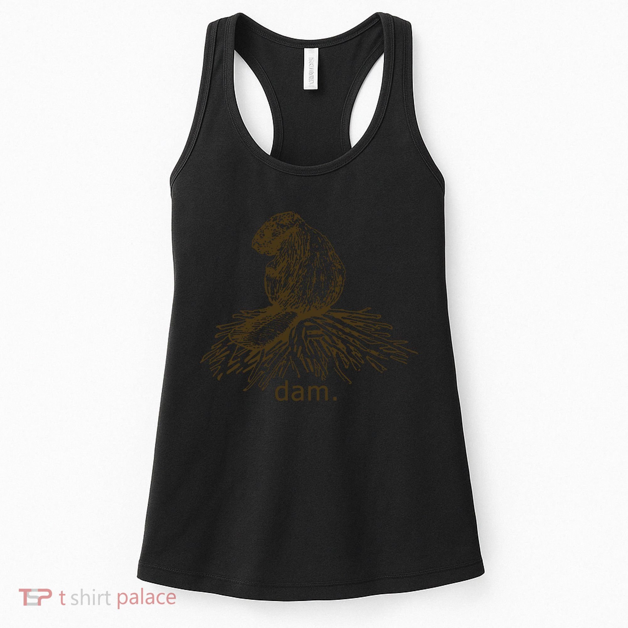 Trending Funny Beaver Dam Funny Animal Lover Cool Wildlife Beaver Women's Tank Top