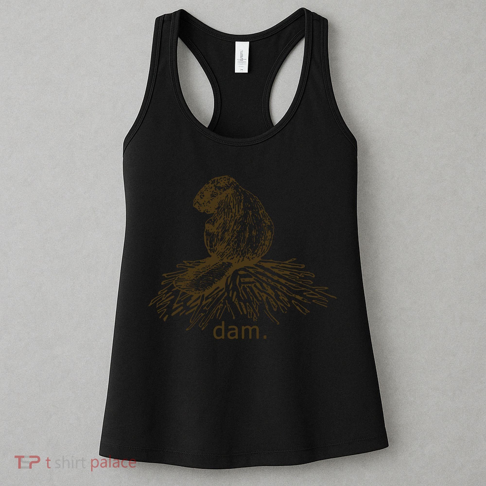 Trending Funny Beaver Dam Funny Animal Lover Cool Wildlife Beaver Women's Tank Top