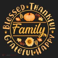 Thanksgiving Family Blessed Thankful Grateful Happy Emblem Women's Sweatshirt thumb 2