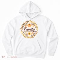Thanksgiving Family Blessed Thankful Grateful Happy Emblem Hoodie thumb 0