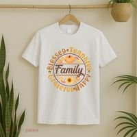 Thanksgiving Family Blessed Thankful Grateful Happy Emblem T-Shirt thumb 2