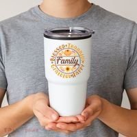 Thanksgiving Family Blessed Thankful Grateful Happy Emblem Tumbler thumb 2