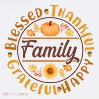 Thanksgiving Family Blessed Thankful Grateful Happy Emblem Baby Bodysuit thumb 2
