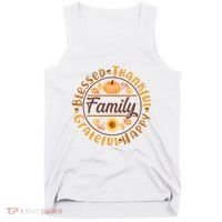 Thanksgiving Family Blessed Thankful Grateful Happy Emblem Tank Top thumb 0