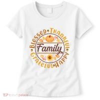 Thanksgiving Family Blessed Thankful Grateful Happy Emblem Women's T-Shirt thumb 0