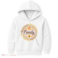 Thanksgiving Family Blessed Thankful Grateful Happy Emblem Kids Hoodie thumb 0