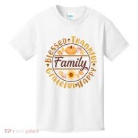 Thanksgiving Family Blessed Thankful Grateful Happy Emblem Kids T-Shirt thumb 0