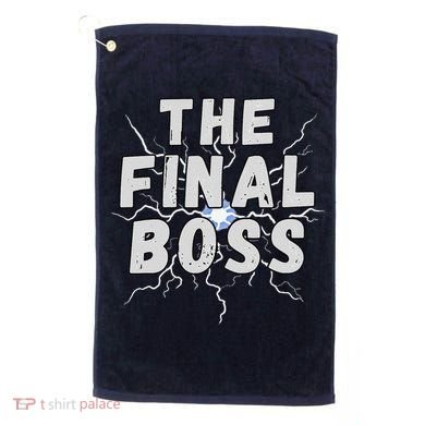 The Final Boss Rock Lightning Wrestling Rock Final Boss Golf Towel