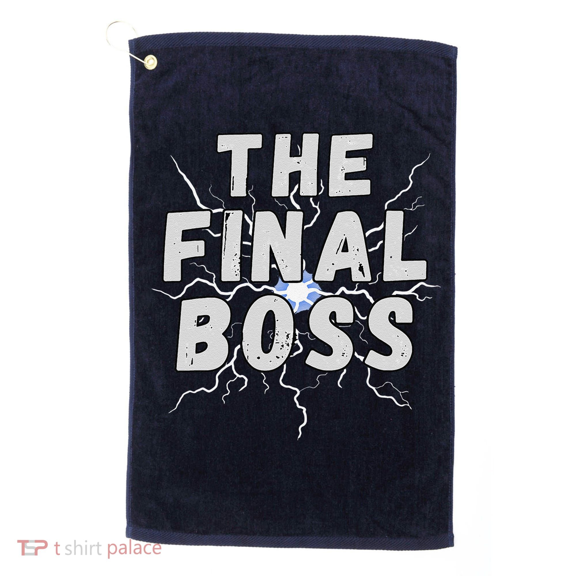 The Final Boss Rock Lightning Wrestling Rock Final Boss Golf Towel