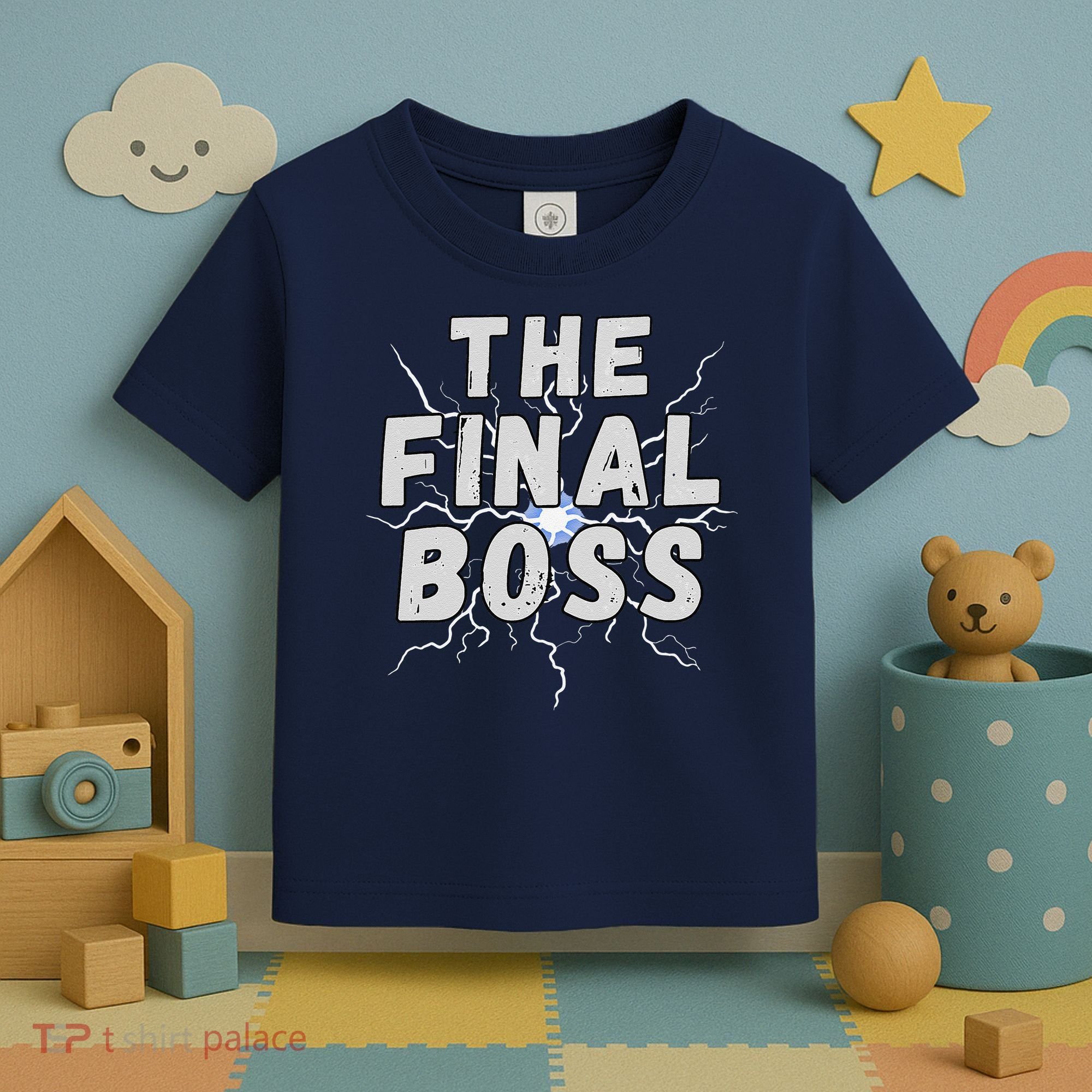 The Final Boss Rock Lightning Wrestling Rock Final Boss Toddler T-Shirt