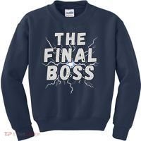 The Final Boss Rock Lightning Wrestling Rock Final Boss Kids Sweatshirt thumb 0