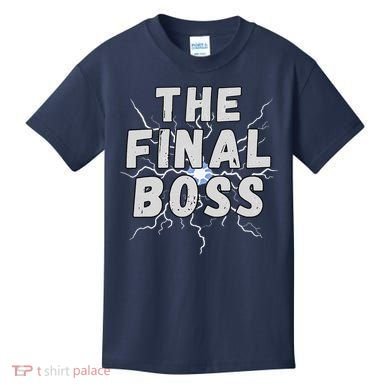 The Final Boss Rock Lightning Wrestling Rock Final Boss Kids T-Shirt