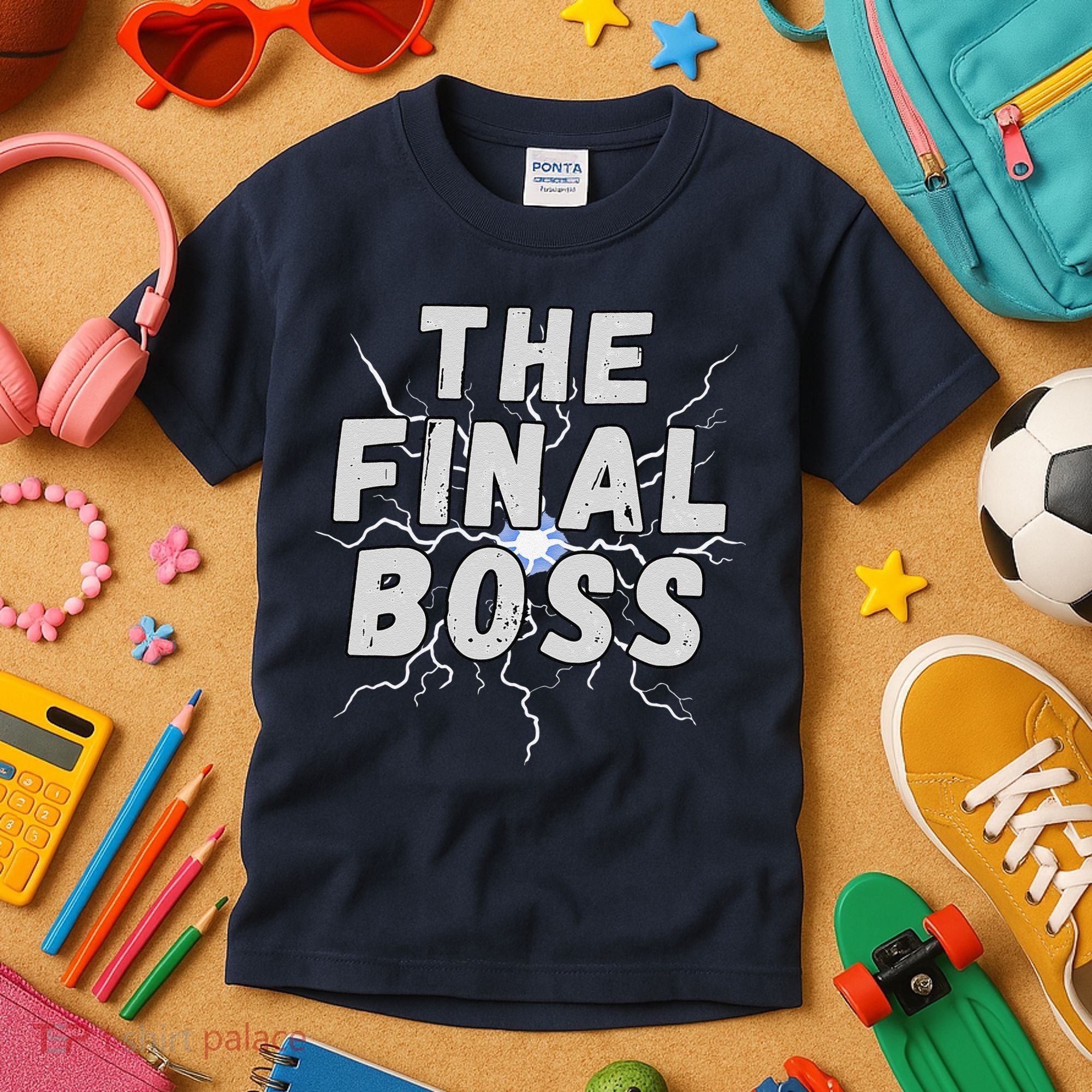 The Final Boss Rock Lightning Wrestling Rock Final Boss Kids T-Shirt