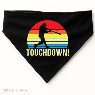 Touchdown!gift Funny Baseball Touchdown Teegift Great For Games Gift USA-Made Doggie Bandana