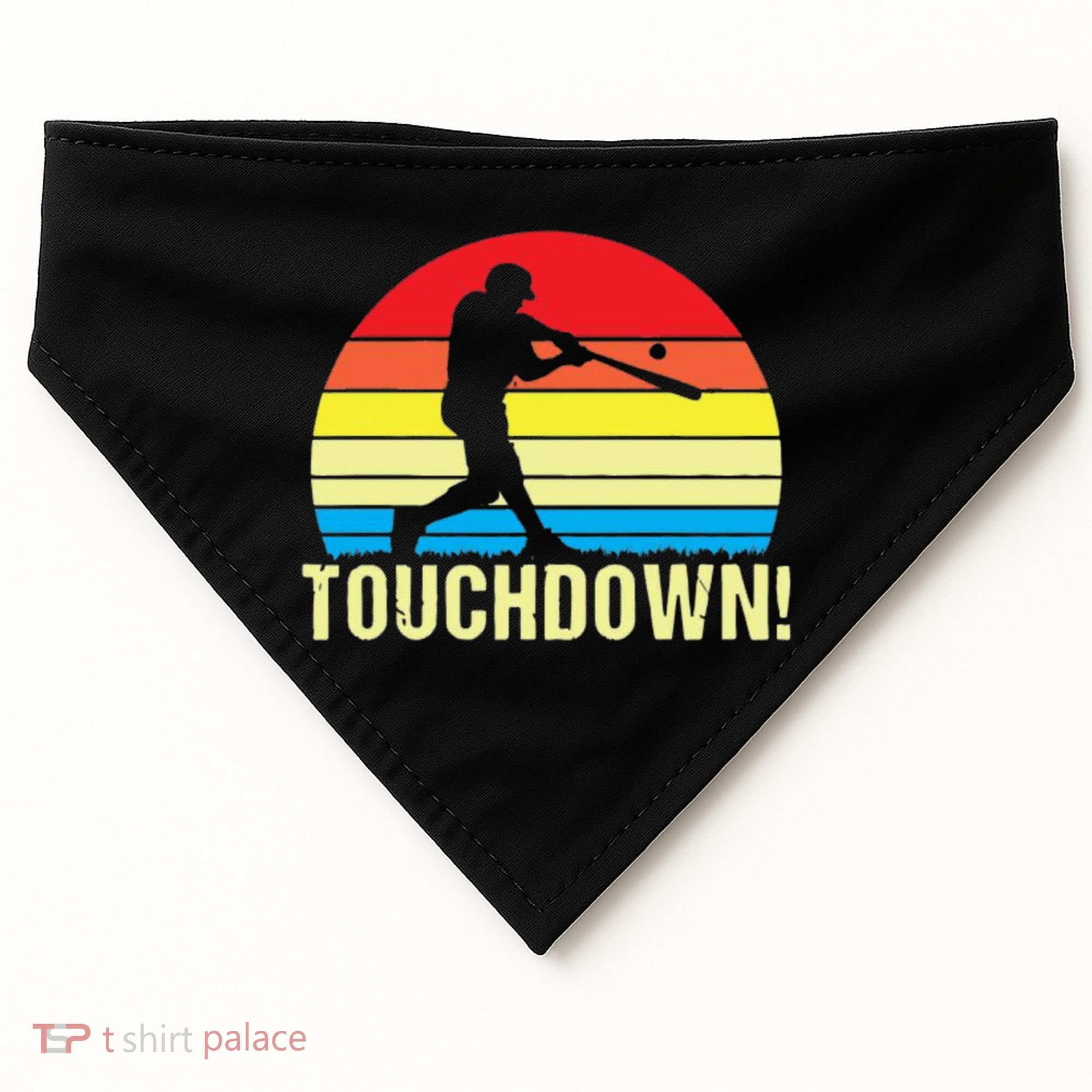 Touchdown!gift Funny Baseball Touchdown Teegift Great For Games Gift USA-Made Doggie Bandana