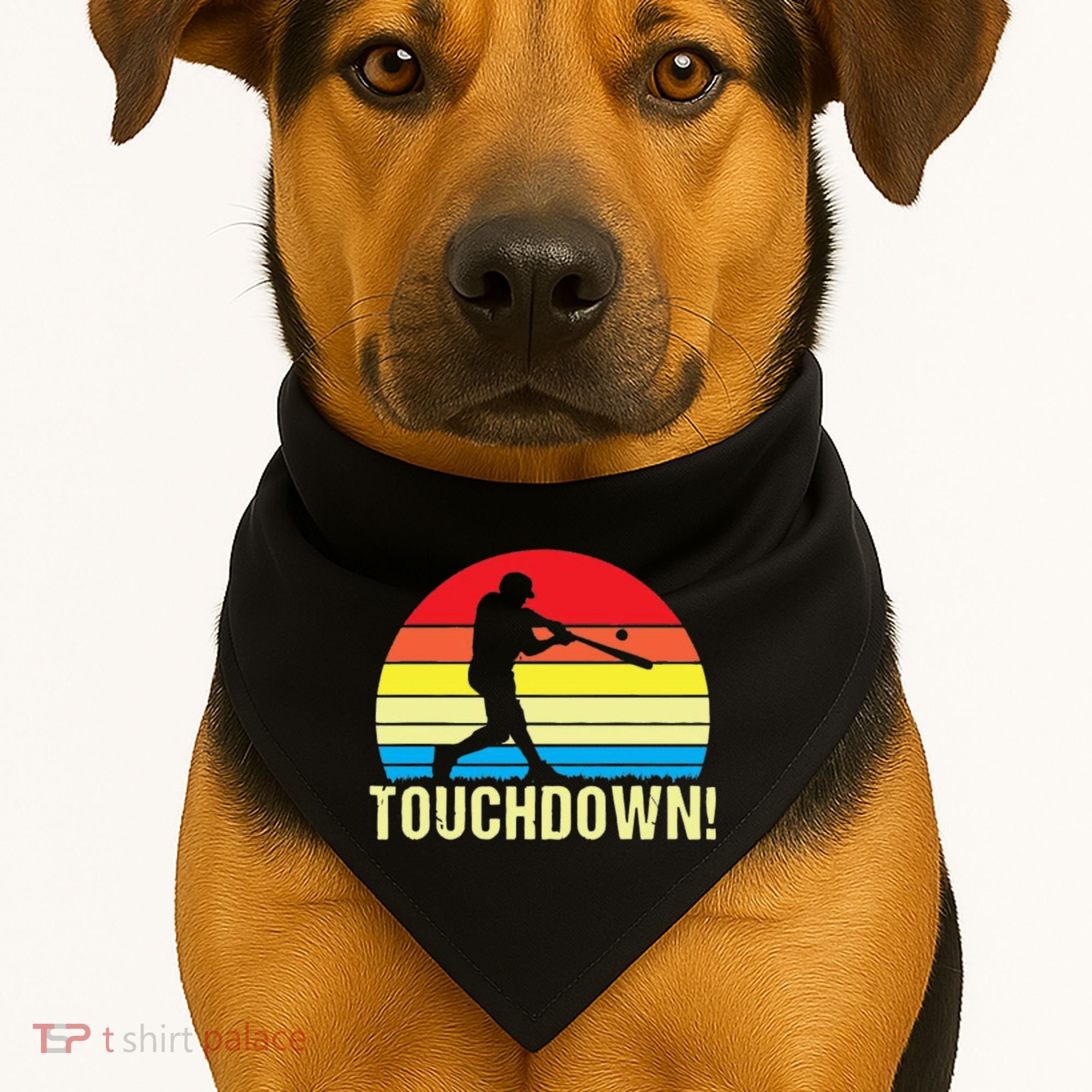 Touchdown!gift Funny Baseball Touchdown Teegift Great For Games Gift USA-Made Doggie Bandana