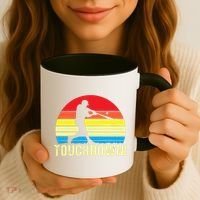 Touchdown!gift Funny Baseball Touchdown Teegift Great For Games Gift Coffee Mug thumb 3