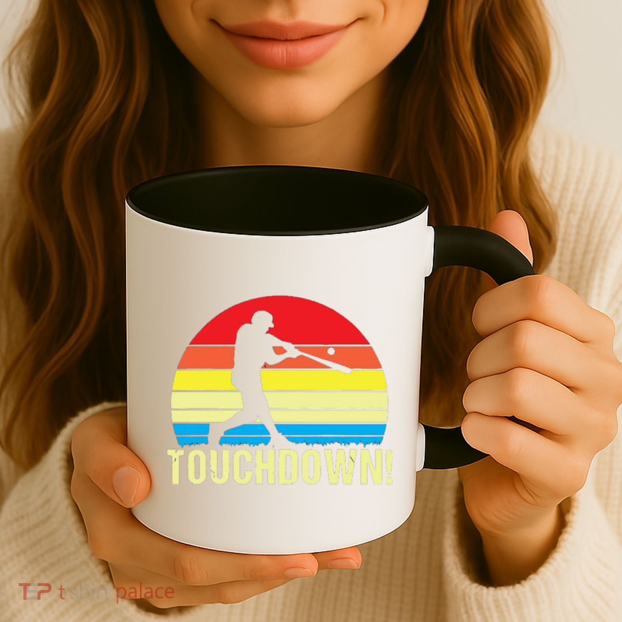 Touchdown!gift Funny Baseball Touchdown Teegift Great For Games Gift Coffee Mug