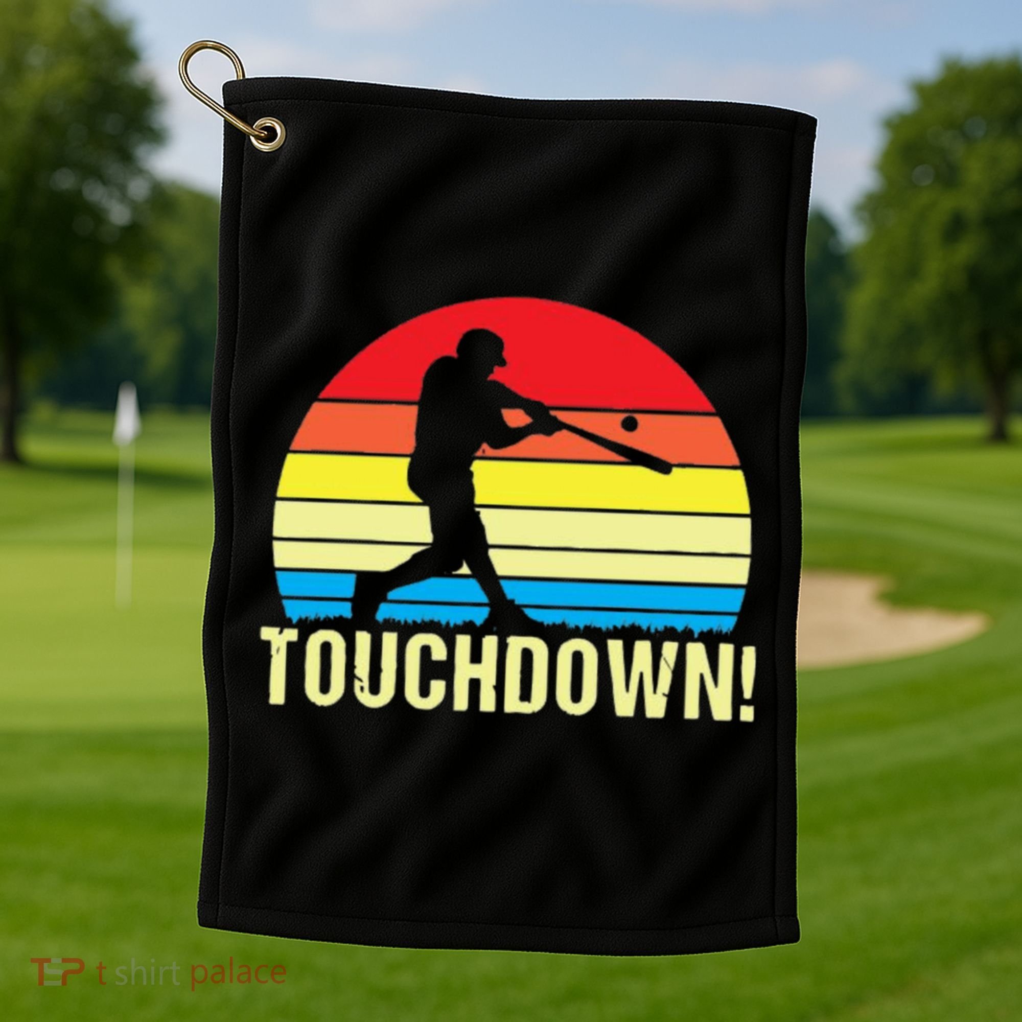 Touchdown!gift Funny Baseball Touchdown Teegift Great For Games Gift Golf Towel