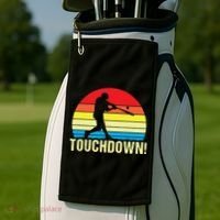 Touchdown!gift Funny Baseball Touchdown Teegift Great For Games Gift Golf Towel thumb 2