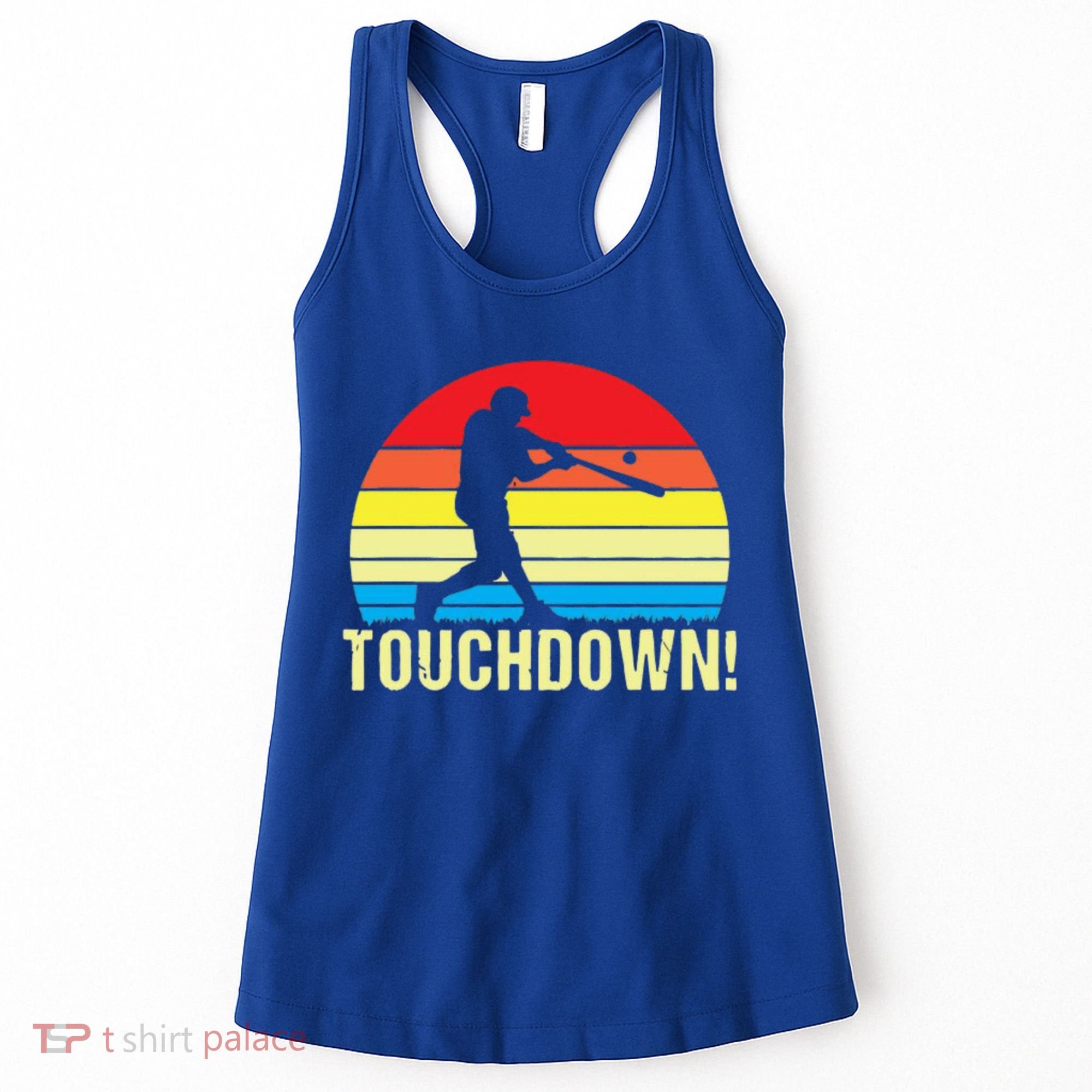 Touchdown!gift Funny Baseball Touchdown Teegift Great For Games Gift Women's Tank Top