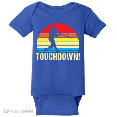 Touchdown!gift Funny Baseball Touchdown Teegift Great For Games Gift Baby Bodysuit