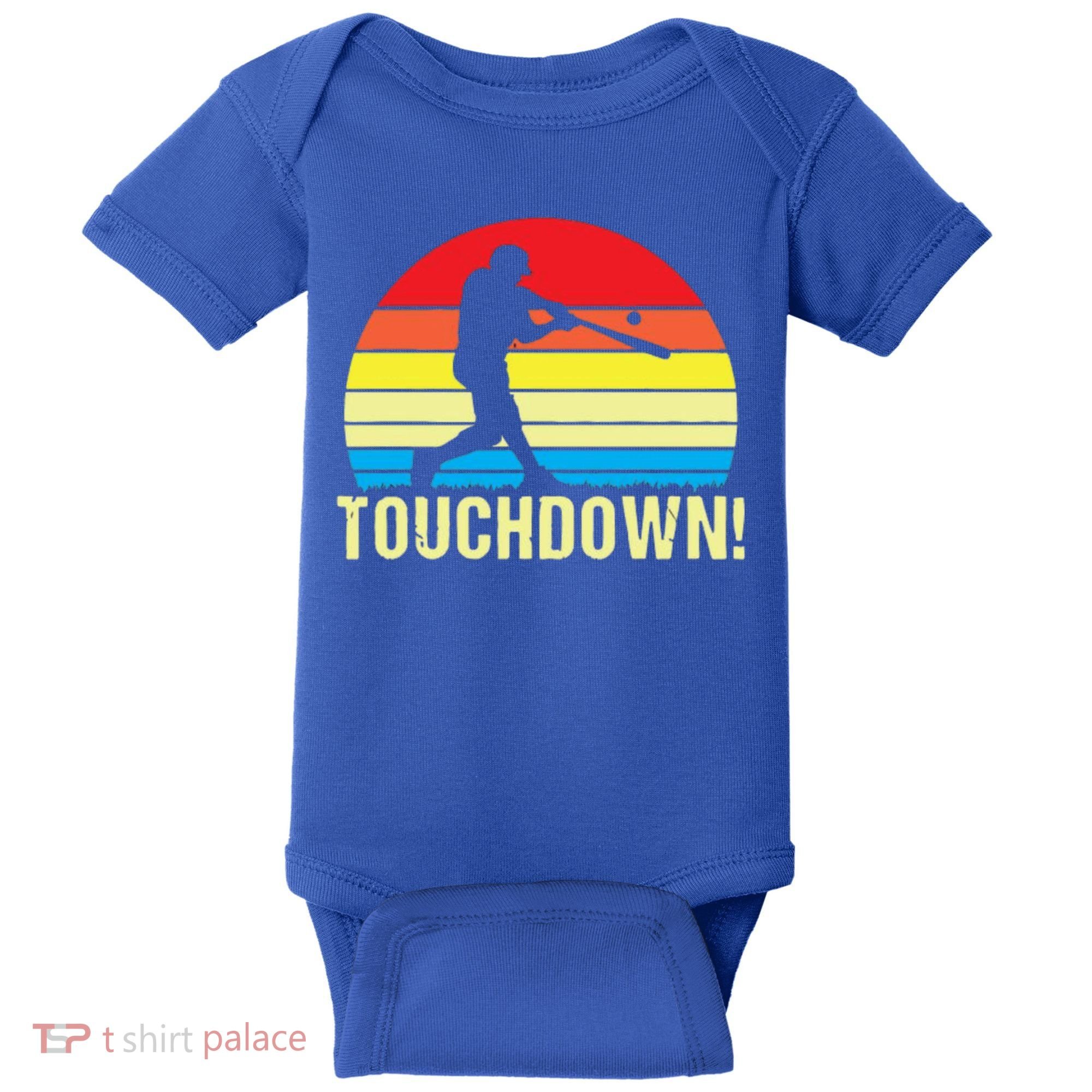 Touchdown!gift Funny Baseball Touchdown Teegift Great For Games Gift Baby Bodysuit