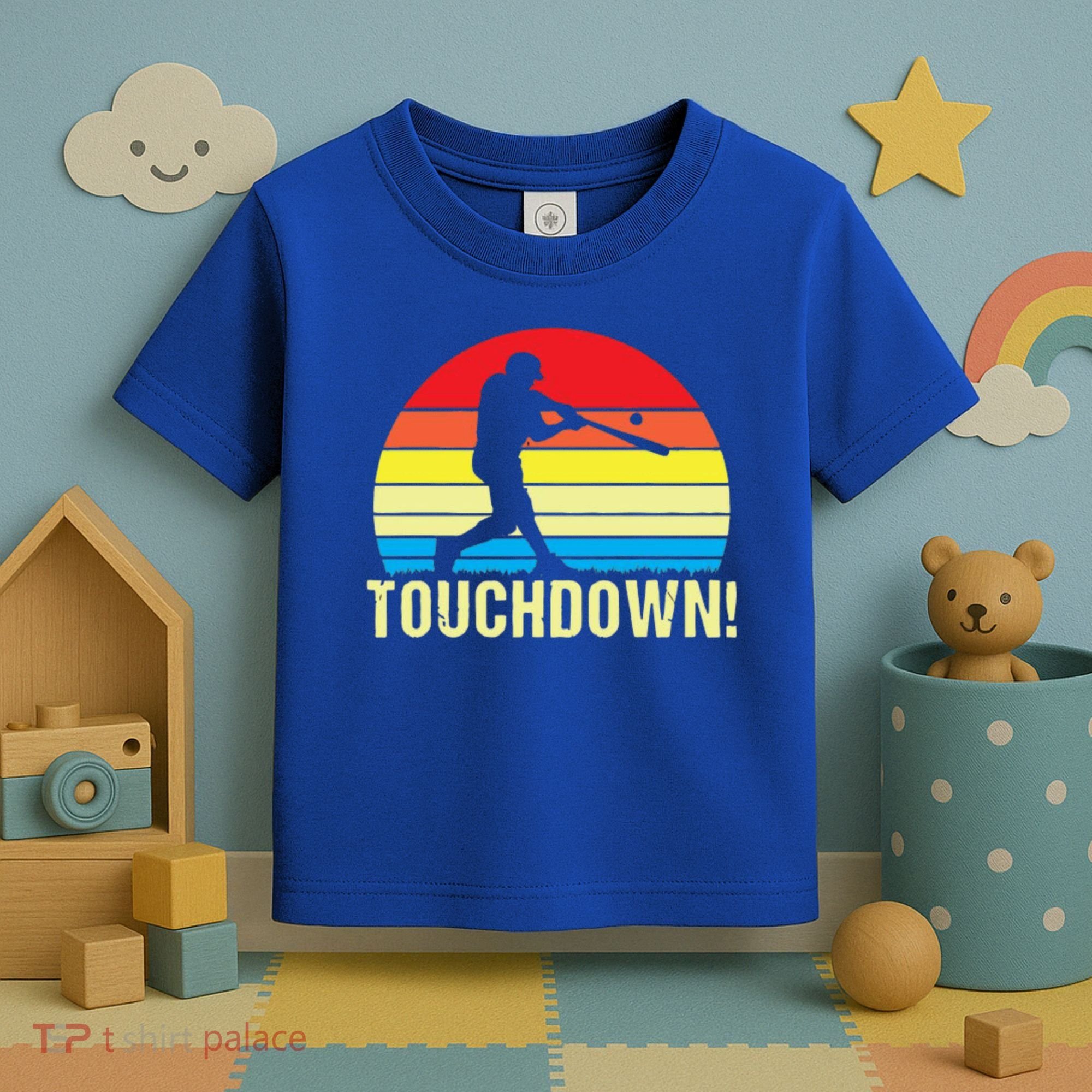 Touchdown!gift Funny Baseball Touchdown Teegift Great For Games Gift Toddler T-Shirt