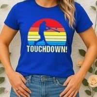 Touchdown!gift Funny Baseball Touchdown Teegift Great For Games Gift Women's T-Shirt thumb 2