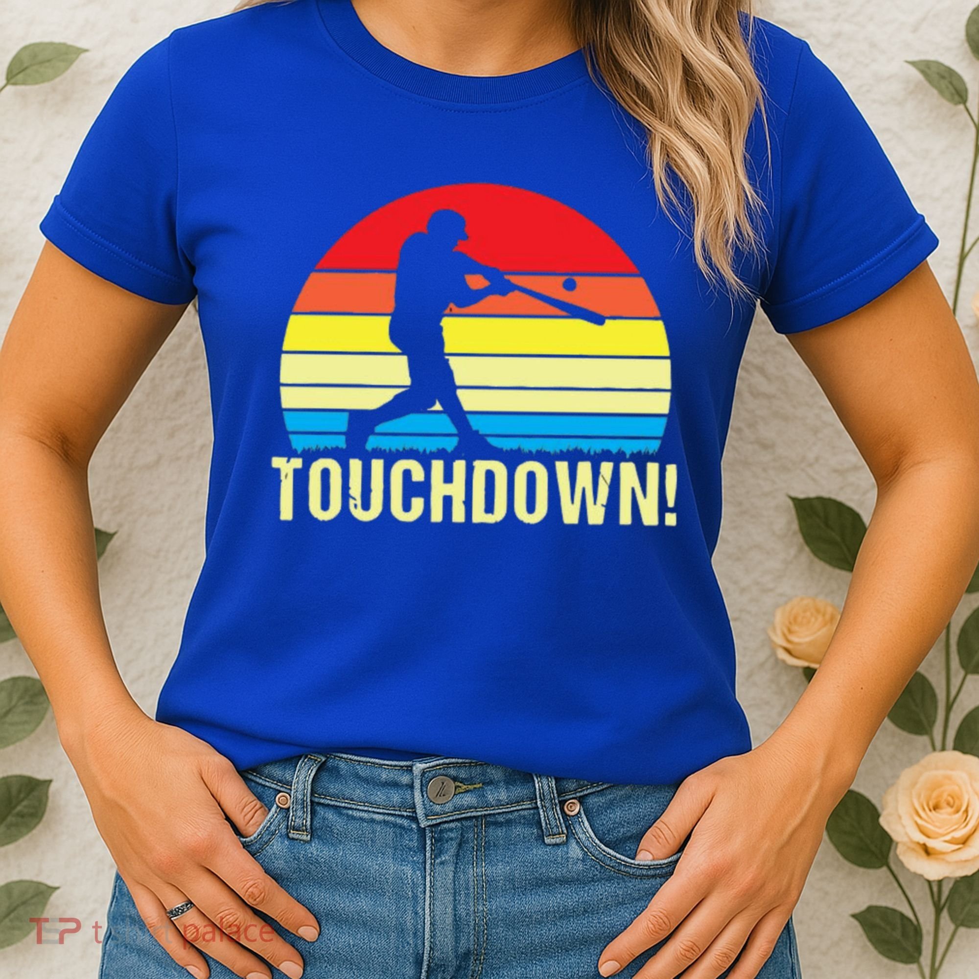 Touchdown!gift Funny Baseball Touchdown Teegift Great For Games Gift Women's T-Shirt