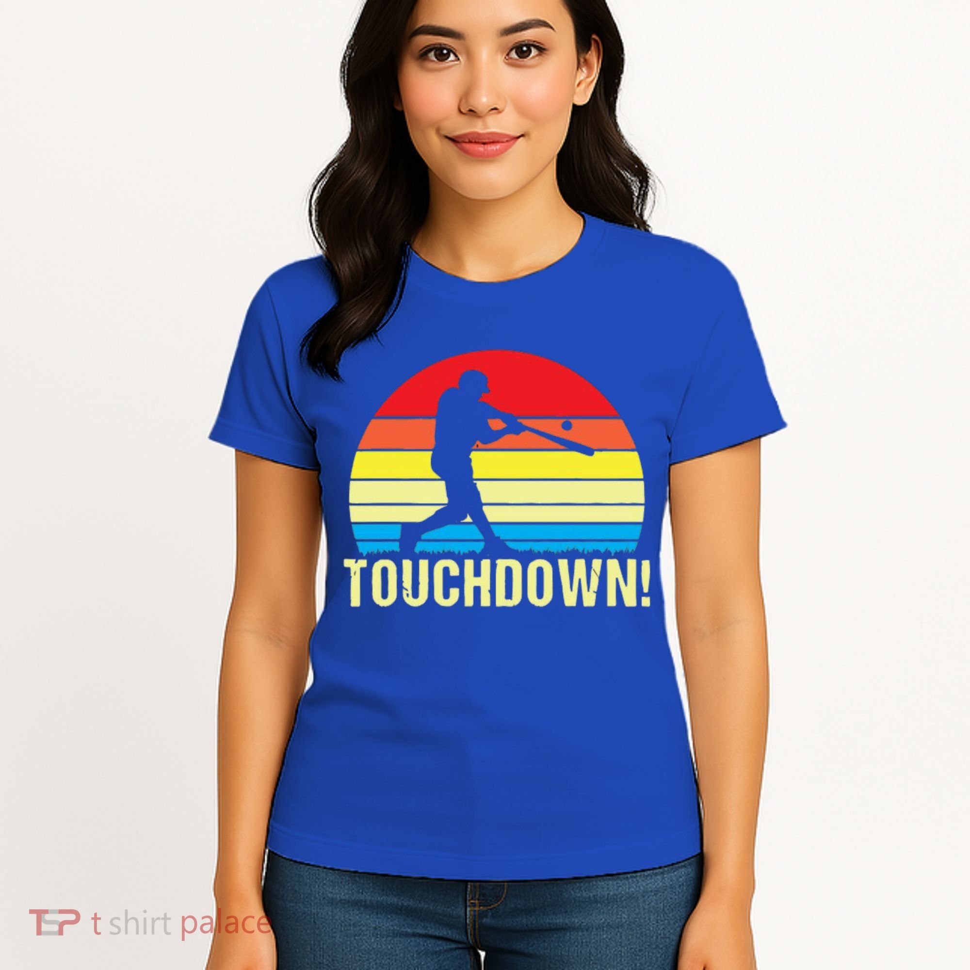 Touchdown!gift Funny Baseball Touchdown Teegift Great For Games Gift Women's T-Shirt
