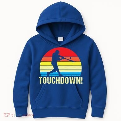 Touchdown!gift Funny Baseball Touchdown Teegift Great For Games Gift Kids Hoodie
