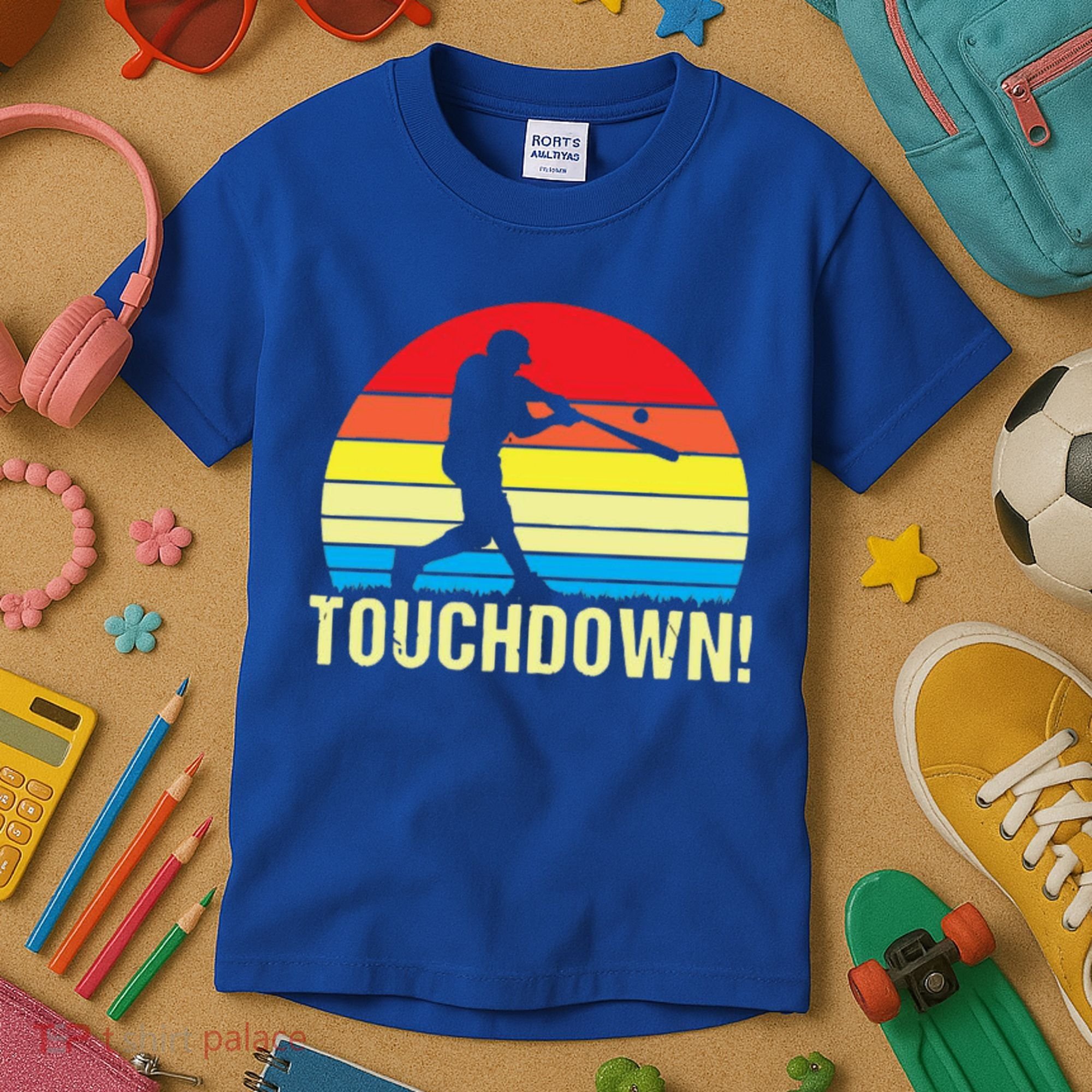 Touchdown!gift Funny Baseball Touchdown Teegift Great For Games Gift Kids T-Shirt