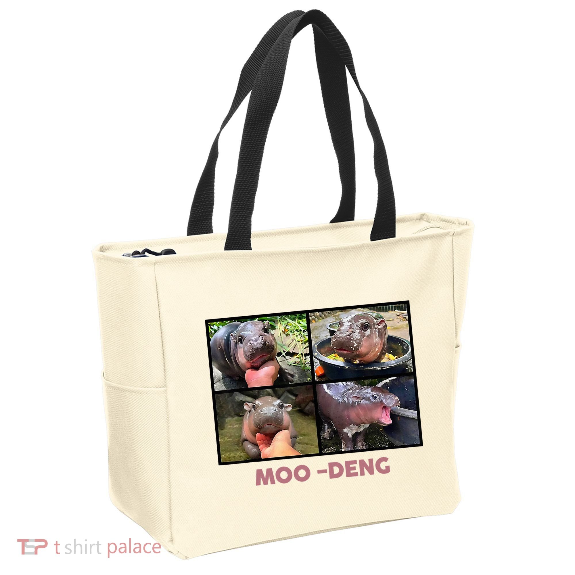 The Famous Baby Pigmy Hippo Moodeng Tote Bag