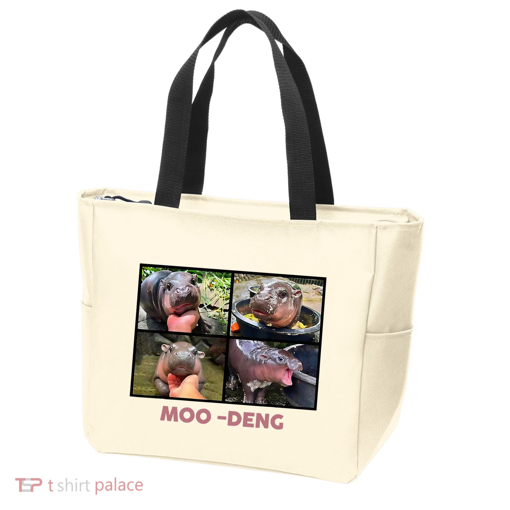The Famous Baby Pigmy Hippo Moodeng Tote Bag